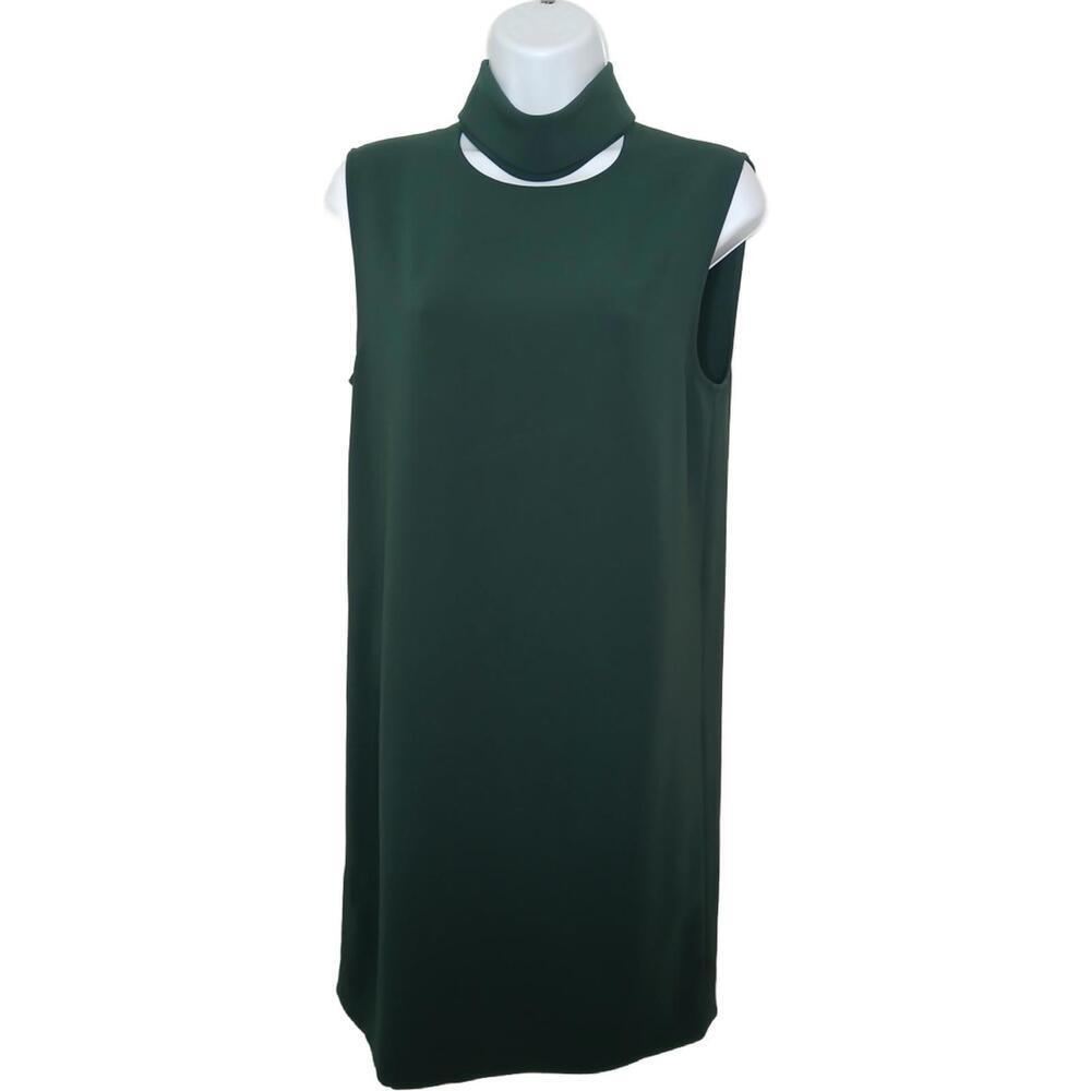 Theory Women's Sz 4 Admiral Crepe Slit Collar Sheath Dress (1880)